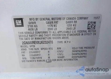 2018 Chevrolet Equinox Ls from USA, damaged, VIN 2GNAXREVXJ6232470